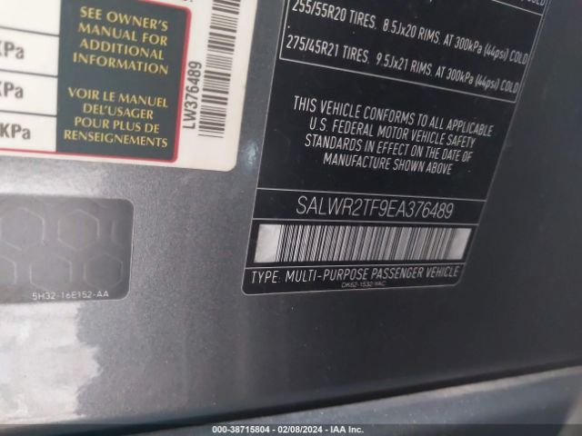SALWR2TF9EA376489 Land Rover Range Rover Sport 5.0l V8 Supercharged