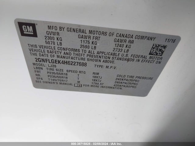 Chevrolet Equinox Premier 2017 2GNFLGEK4H6227688 Image 9