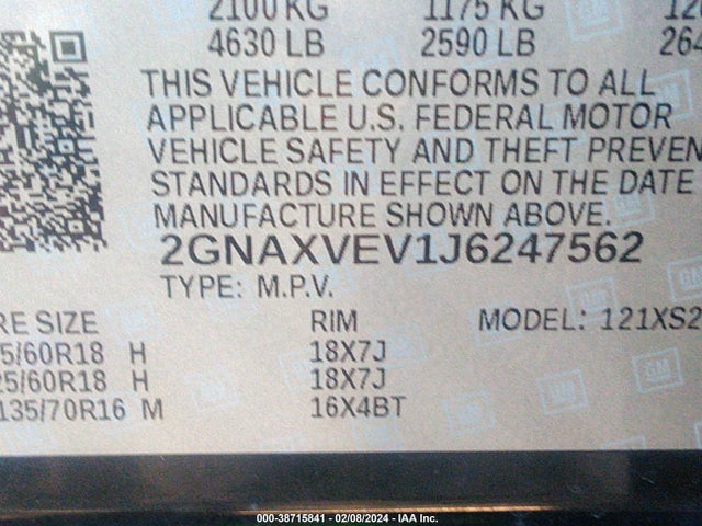 Chevrolet Equinox Premier 2018 2GNAXVEV1J6247562 Image 9