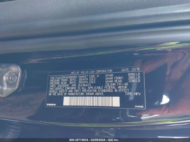 2016 VOLVO XC90 YV4A22PK4G1080955 Photo 8