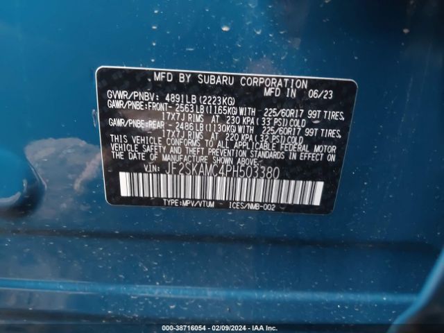 JF2SKAMC4PH503380 Subaru Forester Wilderness