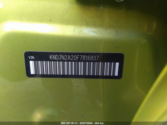 KIA SOUL 2015 KNDJN2A20F7816837 Image 9