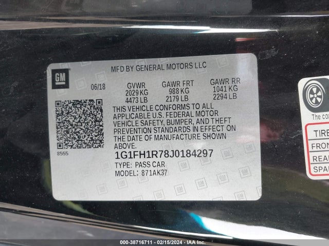 Chevrolet CAMARO 2SS 2018 1G1FH1R78J0184297 Image 9