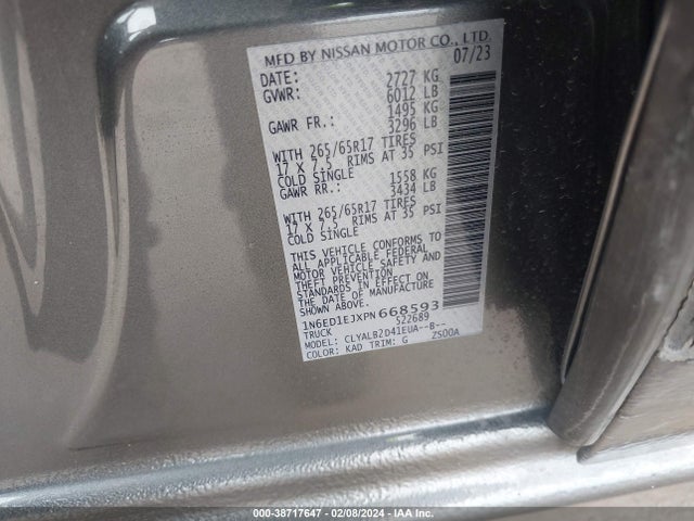 Nissan Frontier Sv 4x2 2023 1N6ED1EJXPN668593 Image 9