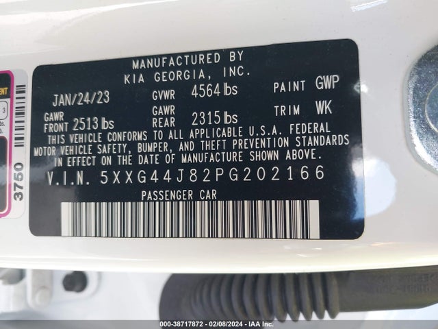 KIA K5 Gt 2023 5XXG44J82PG202166 Image 9