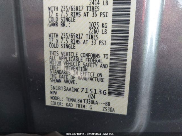 2022 NISSAN ROGUE 5N1BT3AA1NC715136 Photo 8