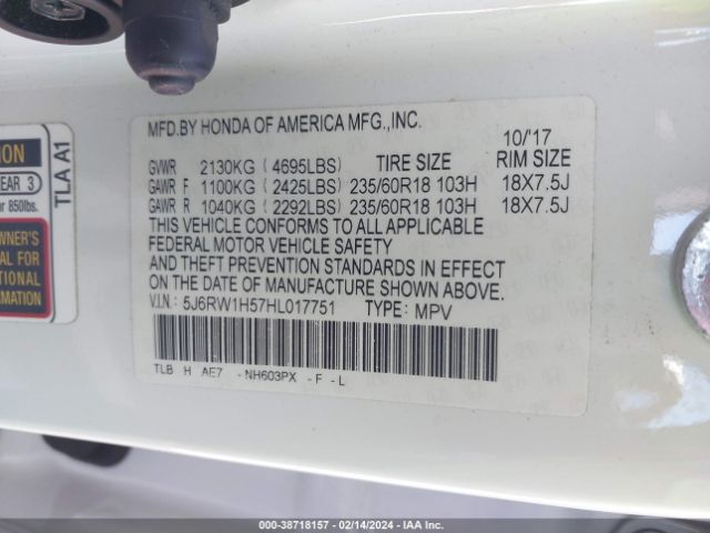 5J6RW1H57HL017751 Honda CR-V EX