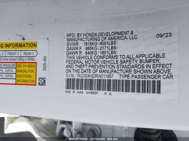 Acura Integra 2024 19UDE4H23RA011857 Image 9