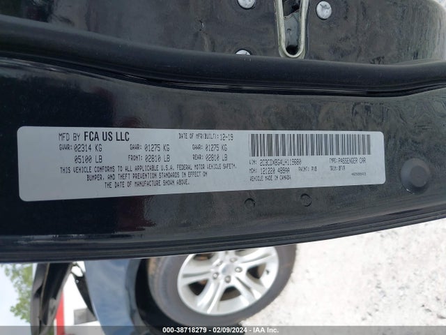 Dodge Charger Sxt Rwd 2020 2C3CDXBG4LH119680 Image 9