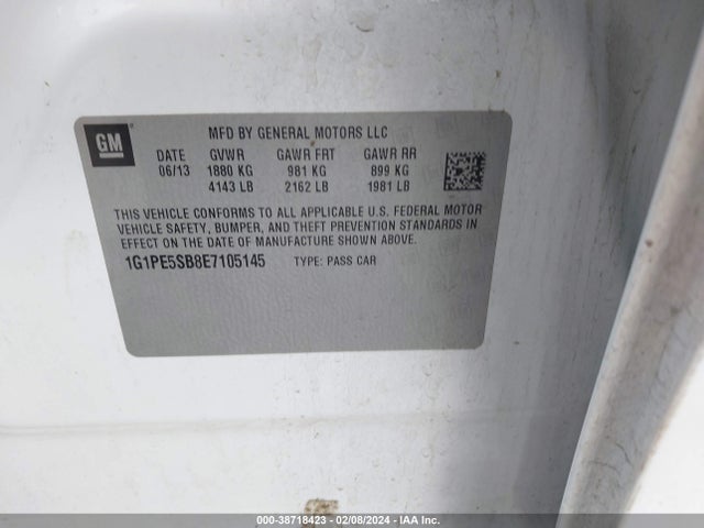 Chevrolet Cruze 2lt Auto 2014 1G1PE5SB8E7105145 Image 9