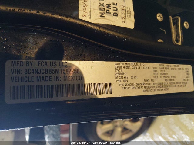 Jeep Compass Latitude Fwd 2021 3C4NJCBB5MT592250 Image 9