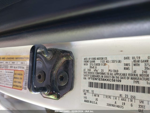 Ford F-150 Xl 2019 1FTEW1E58KKC58109 Image 9