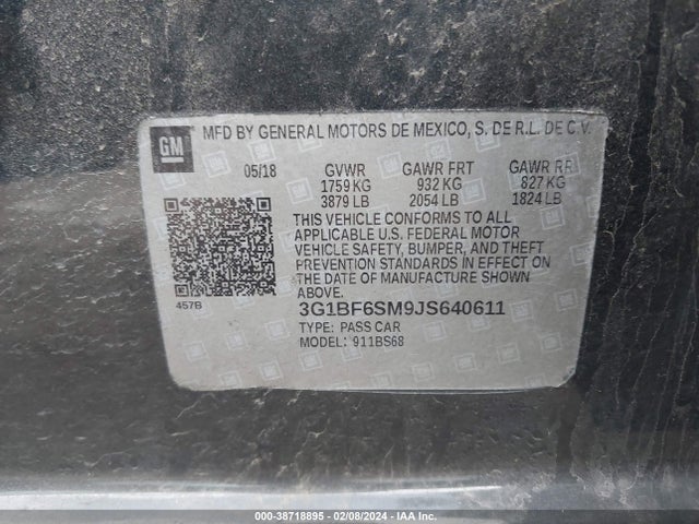 Chevrolet Cruze Premier Auto 2018 3G1BF6SM9JS640611 Image 9
