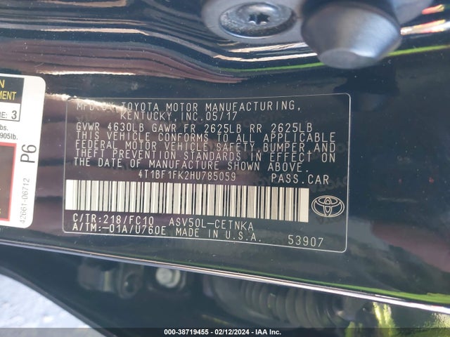 Toyota CAMRY LE 2017 4T1BF1FK2HU785059 Image 9