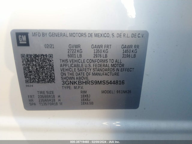 Chevrolet Blazer Awd 2lt 2021 3GNKBHRS9MS544816 Image 9