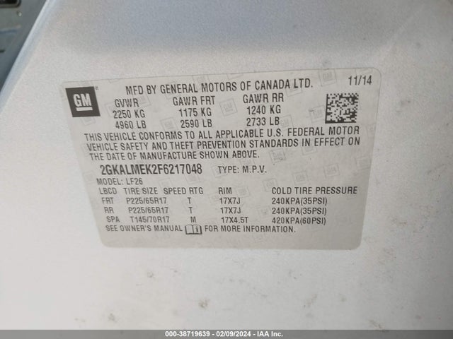 2GKALMEK2F6217048 GMC Terrain Sle-1
