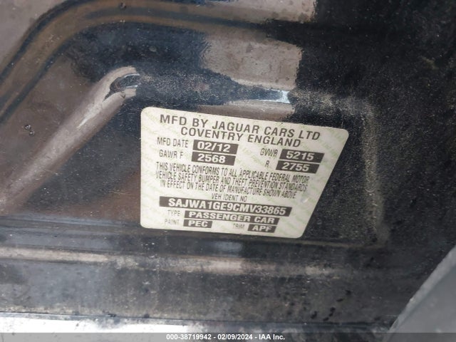 2012 JAGUAR XJ SAJWA1GE9CMV33865 Photo 8