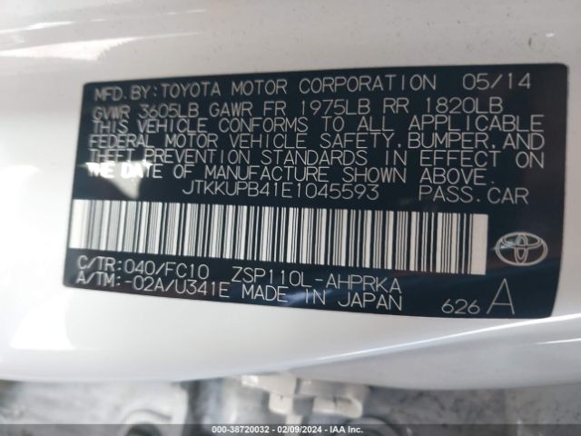 JTKKUPB41E1045593 Scion XD