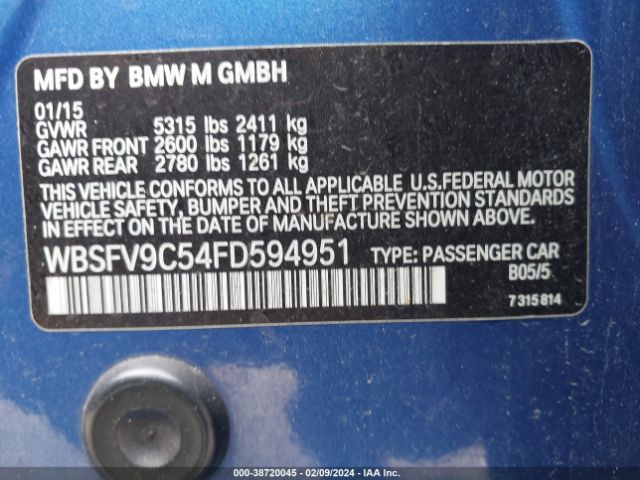 WBSFV9C54FD594951 BMW M5