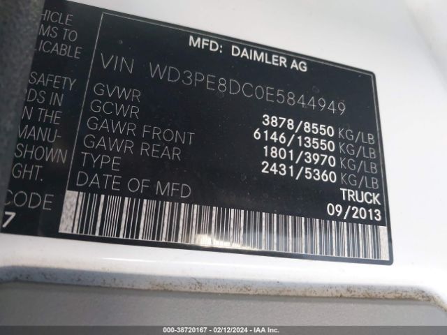 WD3PE8DC0E5844949 Mercedes-Benz Sprinter 2500 High Roof