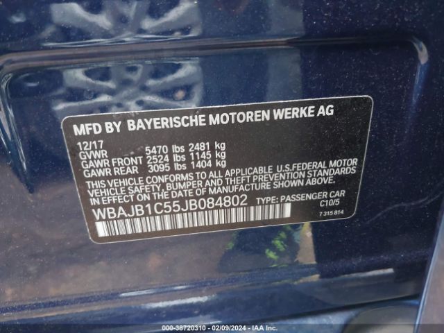 WBAJB1C55JB084802 BMW 530e Xdrive Iperformance