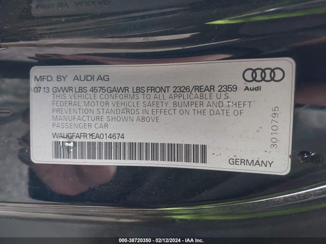 Audi A5 2.0t Premium 2014 WAUGFAFR1EA014674 Image 9