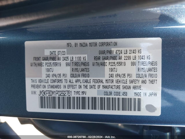 JM3KFBDM1P0292761 Mazda Cx-5 2.5 S Premium