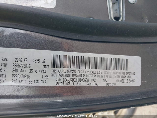 1C4NJRBBXHD105638 Jeep Patriot Sport 4x4