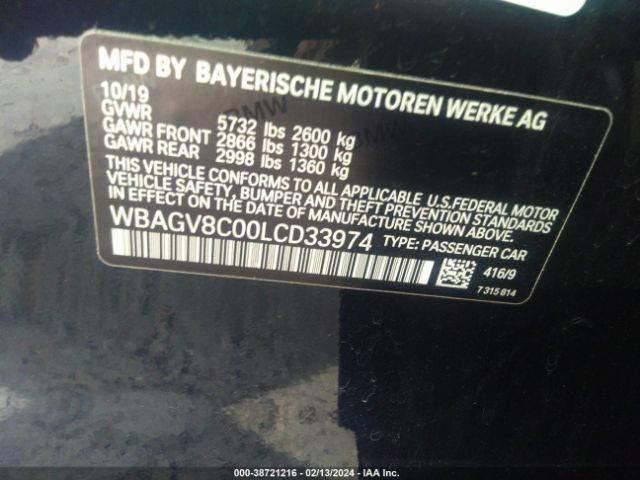 WBAGV8C00LCD33974 BMW M850i Gtan Coupe Xdrive