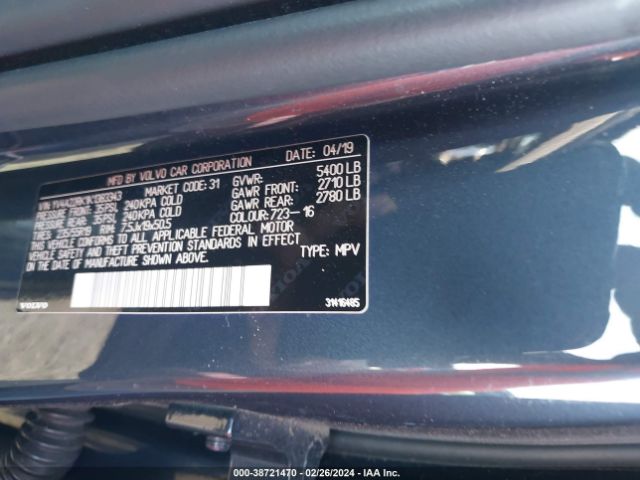 YV4A22RK1K1383343 Volvo Xc60 T6 Momentum