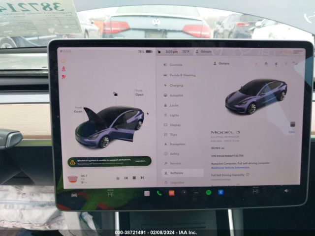 5YJ3E1EB9JF132756 Tesla Model 3 Long Range/performance