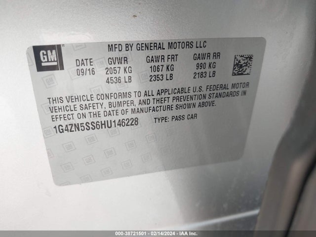 Buick Lacrosse Preferred 2017 1G4ZN5SS6HU146228 Image 9