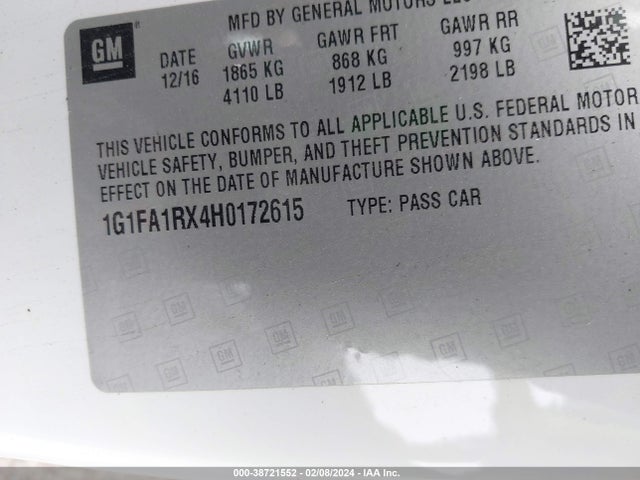 Chevrolet Camaro 1ls 2017 1G1FA1RX4H0172615 Image 9