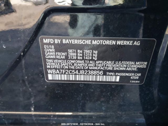 WBA7F2C54JB238856 BMW Alpina B7 Xdrive