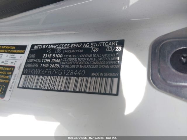 W1KWK6EB7PG128440 Mercedes-Benz Amg C 43 4matic