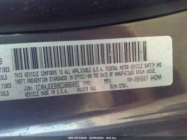 1C4NJDEB9ED886095 Jeep Compass Latitude