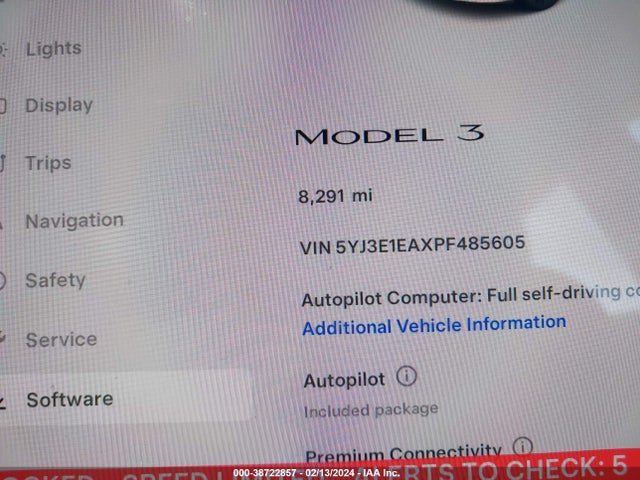 Tesla Model 3 Rear-wheel Drive 2023 5YJ3E1EAXPF485605 Image 14