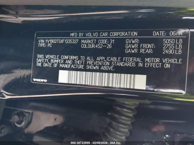 YV1902TSXF1335327 Volvo S60 T6 R-design Platinum