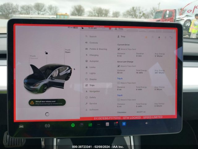 5YJ3E1EB6JF075013 Tesla Model 3 Long Range/performance