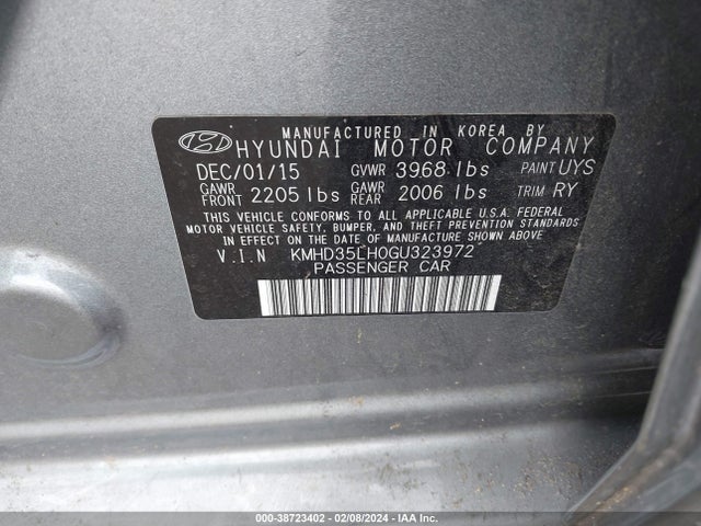 Hyundai ELANTRA GT 2016 KMHD35LH0GU323972 Image 9
