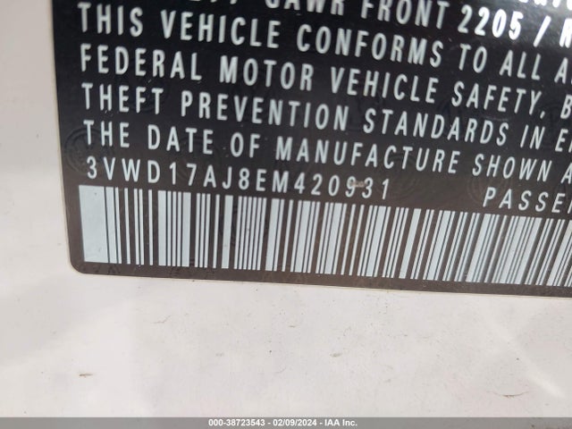 3VWD17AJ8EM420931 Volkswagen Jetta 1.8t Se
