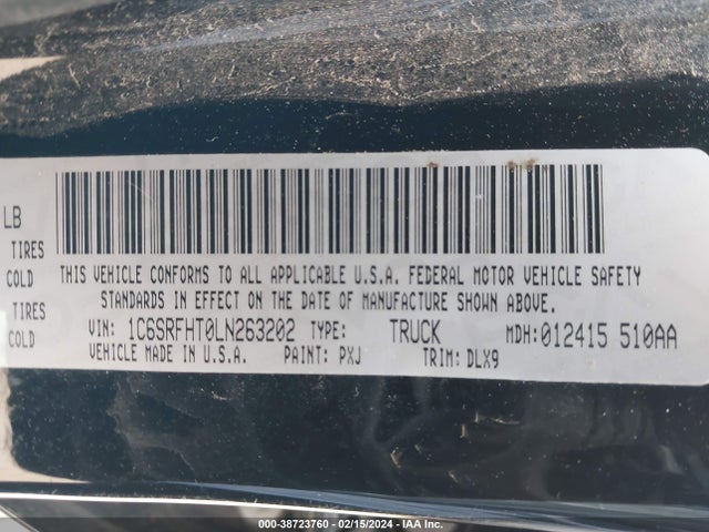 RAM 1500 Limited  4x4 5'7 Box 2020 1C6SRFHT0LN263202 Image 9