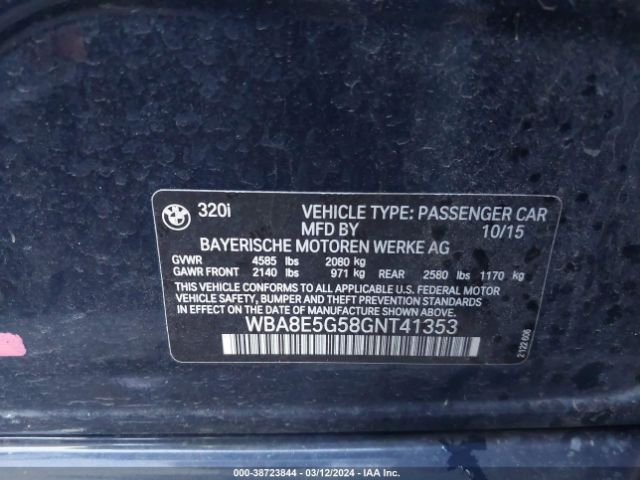 WBA8E5G58GNT41353 BMW 320i Xdrive