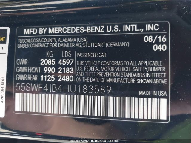 2017 MERCEDES-BENZ C 300 55SWF4JB4HU183589 Photo 8