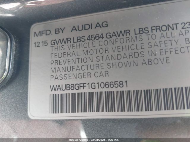 WAUB8GFF1G1066581 Audi A3 2.0t Premium