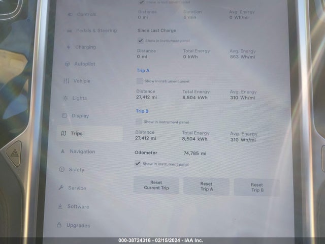5YJSA1H1XEFP55545 Tesla Model S P85