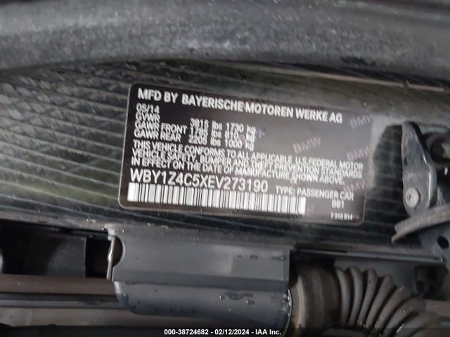 BMW I3 Base W/range Extender 2014 WBY1Z4C5XEV273190 Image 9