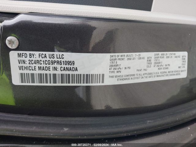 2C4RC1CG9PR610959 Chrysler Voyager Lx