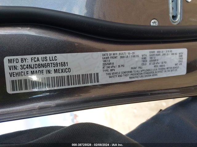 Jeep Compass Latitude 4x4 2024 3C4NJDBN6RT591681 Image 9