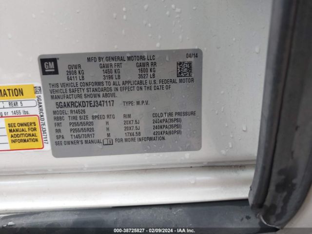 5GAKRCKD7EJ347117 Buick Enclave Premium